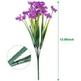 thumbnail image 3 of Guanhe 12 Bundles Outdoor Plants Artificial Flowers Bouquets for Home Garden Vase Decor, Silk Daisy Plastic Fake Flower Party Table Centerpieces Decor,Purple, 3 of 9