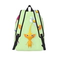 thumbnail image 2 of Lsque Pikmin Pattern Canvas Daypack, Durable Backpack, High-quality Versatile Backpack,Vintage Compact Backpack-, 2 of 6