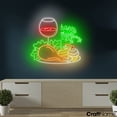 thumbnail image 2 of Craftnamesign Happy Thanksgiving Day Neon Sign, Restaurant LED Sign Wall Art Decor, 2 of 5