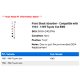 thumbnail image 2 of Front Shock Absorber - Compatible with 1984 - 1989 Toyota Van RWD 1985 1986 1987 1988, 2 of 2