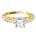 thumbnail image 2 of Aonejewelry 1 Carat 14K Yellow Gold Halo Diamond Brilliant Round Cut Engagement Ring, 2 of 4