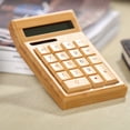 thumbnail image 3 of Calculadora Ecológica Bambú Calculadora Electrónica Contador Función Estándar 12 Dígitos Solar Y Batería Doble Para La Escuela Minorista De La Escuela En Casa Tienda Minorista, 3 of 7