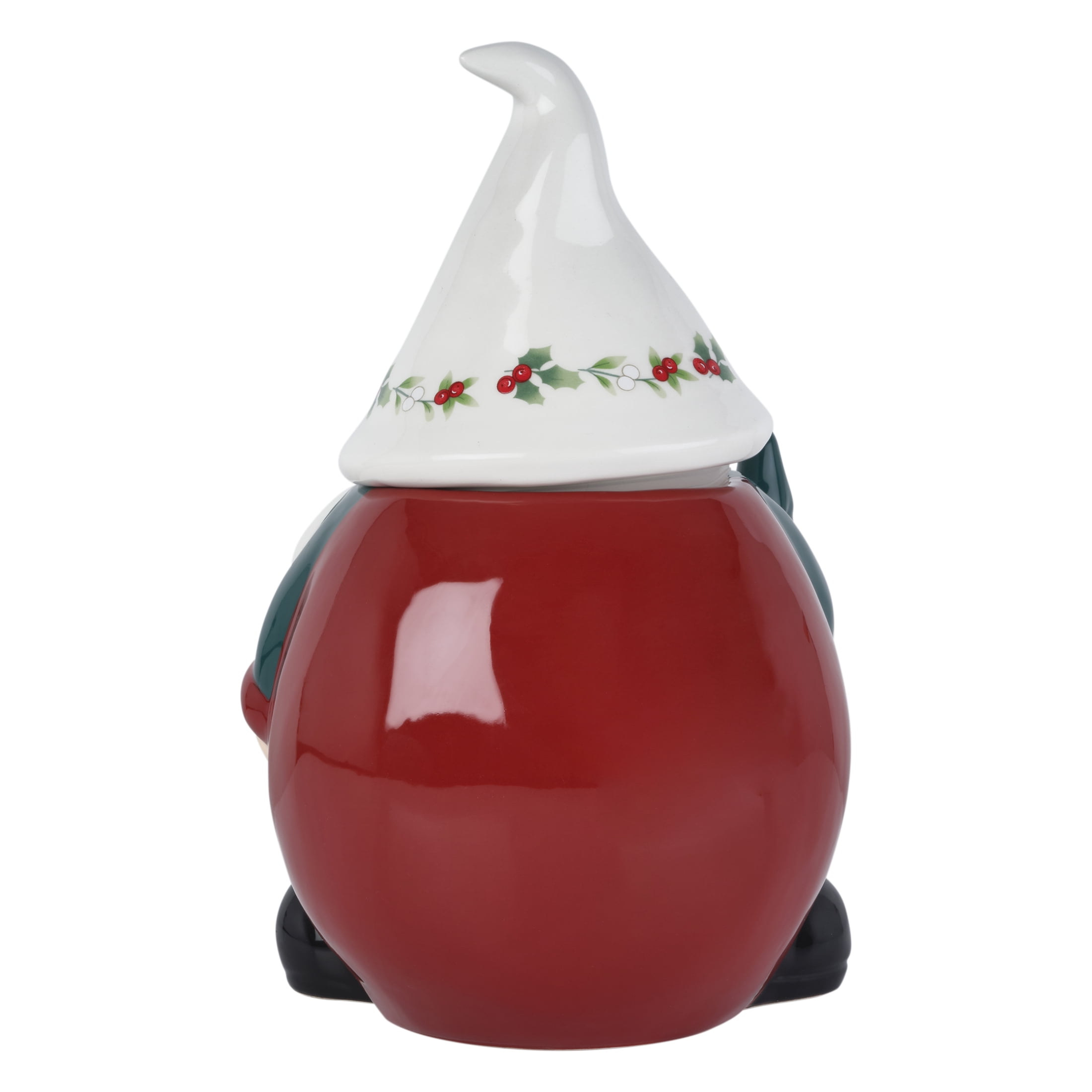 Pfaltzgraff Winterberry 10 in Dolomite Gnome Cookie Jar Canister