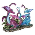 thumbnail image 2 of Pink And Blue Valentines Love Dragons Couple With Intertwined Tails Figurine, 2 of 8