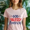 thumbnail image 5 of God Bless America T-Shirt – Patriotic Red White Blue Graphic Tee, Light Pink, Size 2XL, 5 of 6