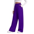 thumbnail image 5 of LIZUOJUN Wide Leg Sweatpants for Women High Waisted Baggy Casual Drawstring Lounge Pants with Pockets for Fall Winter M, 5 of 9