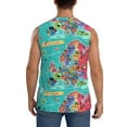 thumbnail image 4 of Kdxio Cartoon Map Of Europe for Men's Muscle T-shirt,Sleeveless for Workout Running Athletic Gym Lounge Casual, 4 of 7