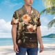 thumbnail image 3 of Balery Vintage Peonies Rustic Charm Camisas hawaianas de manga corta para hombre, camisas playeras de corte holgado, camisas de vacaciones con botones,Small, 3 of 7