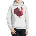 thumbnail image 2 of Awkward Styles Thanksgiving Hoodies for Kids Pink Turkey Hooded Youth Sweatshirt, 2 of 5
