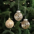 thumbnail image 4 of 6pcs, 6cm/2.36inch Christmas Ball Ornaments Set for Xmas Tree, Shatterproof Plastic Hanging Holiday Balls for Festive Christmas Party,  Champagne, 4 of 6