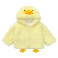 thumbnail image 3 of WOYY Toddler Girls Chick Jacket Fuzzy Warm Hooded Winter Coat Outerwear, Sizes 3-4T, 3 of 7