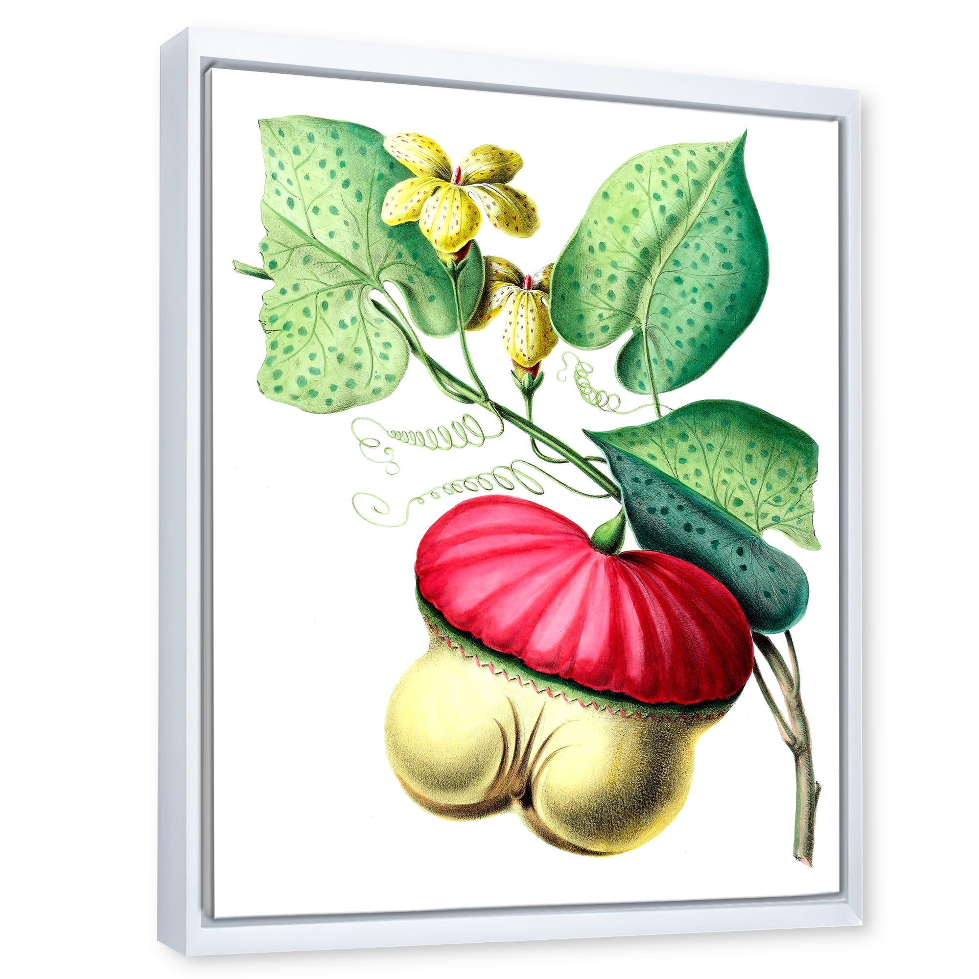 Designart 'American Vintage Flowers I' Traditional Framed Canvas Wall Art Print
