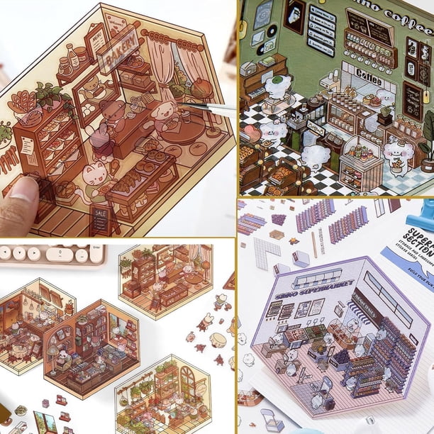 Storage and Landscape Sticker Series - 3D Sticker Scene, Creative