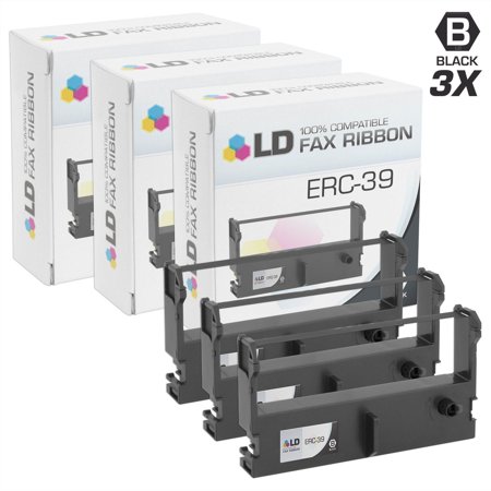 LD Products Compatible Printer Ribbon Cartridge Replacement for ERC-39 (Black  3-Pack)