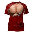 thumbnail image 5 of YFNNUP Mens Short Sleeve T-Shirt Trendy 3D Creative Print Crewneck Graphic Tees Summer Muscle Print Workout Shirts, 5 of 6