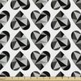 thumbnail image 1 of Hearts Fabric by the Yard Polygonal Geometric Design Triangular Love Pattern Upholstery Fabric for Dining Chairs Home Decor Accents  by Ambesonne, 1 of 4