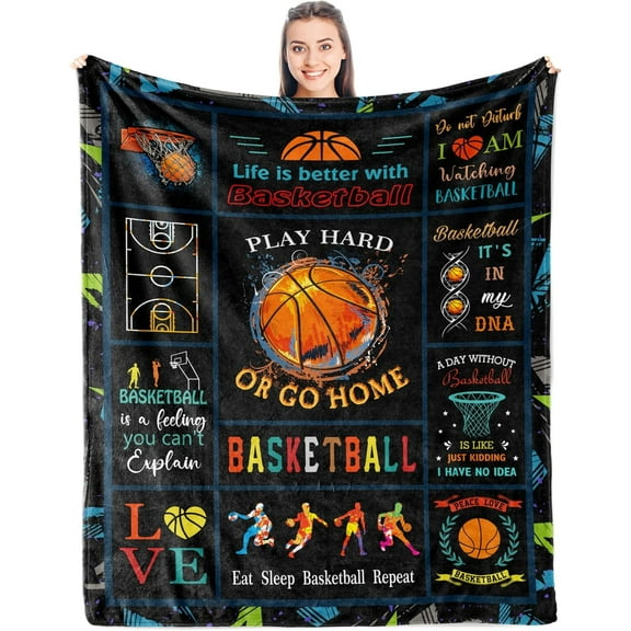 Basketball Gifts for Boys/Girls 8-12-14-16, Basketball Gifts for Men, Girls/Boys Basketball Gift, Basketball Lover/Players Gifts, Gifts for Basketball Lovers/Players Blanket