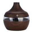 thumbnail image 1 of Wood Grain USB LED Oil Diffuser Mute Humidifier , Dark Brown, 115x110x110mm A Dark Brown 300ML, 1 of 8