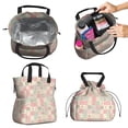thumbnail image 2 of Pioneer Flower Floral Print Pattern Drawstring Lunch Bag Women - Drawstring Lunch Bag Insulated for Work Office - Stain-Resistant Large Lunchbags for Women with Multi-Pockets, 2 of 6