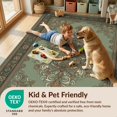 thumbnail image 4 of Design&I 9'x12' Washable Area Rug Cream Retro Vintage Symmetrical Motif Featuring Interlocking Border for Great Room, Large Living Giant Skid-Resistant, 4 of 7
