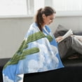 thumbnail image 6 of Huge Cactu Throw Blanket 60" x 90" Soft and Warm Blankets for Couch Sofa and Bed, 6 of 7