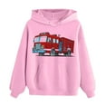 thumbnail image 4 of Toimothcn Boys' hoodies Crew Neck Long Sleeve Pullover Sweatshirts Cute Sweet Cartoon Fire engine Printed Warm Loose Fit Sweatshirt Tops Comfy Boys Clothing, 4 of 6