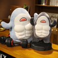 thumbnail image 4 of Creativo y divertido tiburón musculoso muñeco masculino lindo novio tiburón peluche juguete fitness tiburón muñeca regalo, 4 of 6