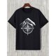 thumbnail image 3 of Camiseta informal con gráfico "Compass" ligeramente elástica para hombre, ropa masculina de verano, camisetas informales, 3 of 9