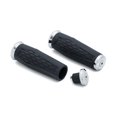 thumbnail image 2 of Kuryakyn 5926 Motorcycle Handlebar Accessory: Hex Grips with End Caps, Universal Fit for 1" Diameter Handlebars, Chrome, 1 Pair, 2 of 2