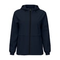 thumbnail image 4 of Zynoxe Womens Rain Jacket Lightweight Waterproof Packable Raincoat with Adjustable Hood Outdoor Travel Windbreaker Navy XL, 4 of 8