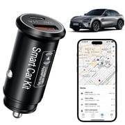 Car Charger with Multi-Port Cigarette Lighter Adapter and GPS Tracker,Car Charger USB C Support Apple Find My and Android Find Hub