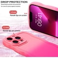 thumbnail image 5 of Designed for iPhone 13 Pro Max Case 6.7-Inch, Soft Silicone Gel Rubber Phone Cover, Cute Curly Wave Frame Shape Slim TPU Bumper Women Girly Shockproof Protective Case, Gradient Pink, 5 of 17