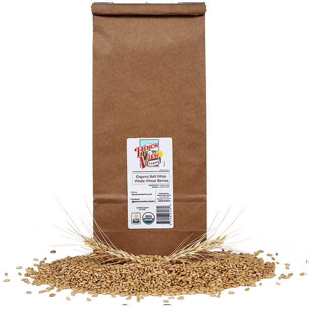 Organic Soft White Wheat Berries 3lbs