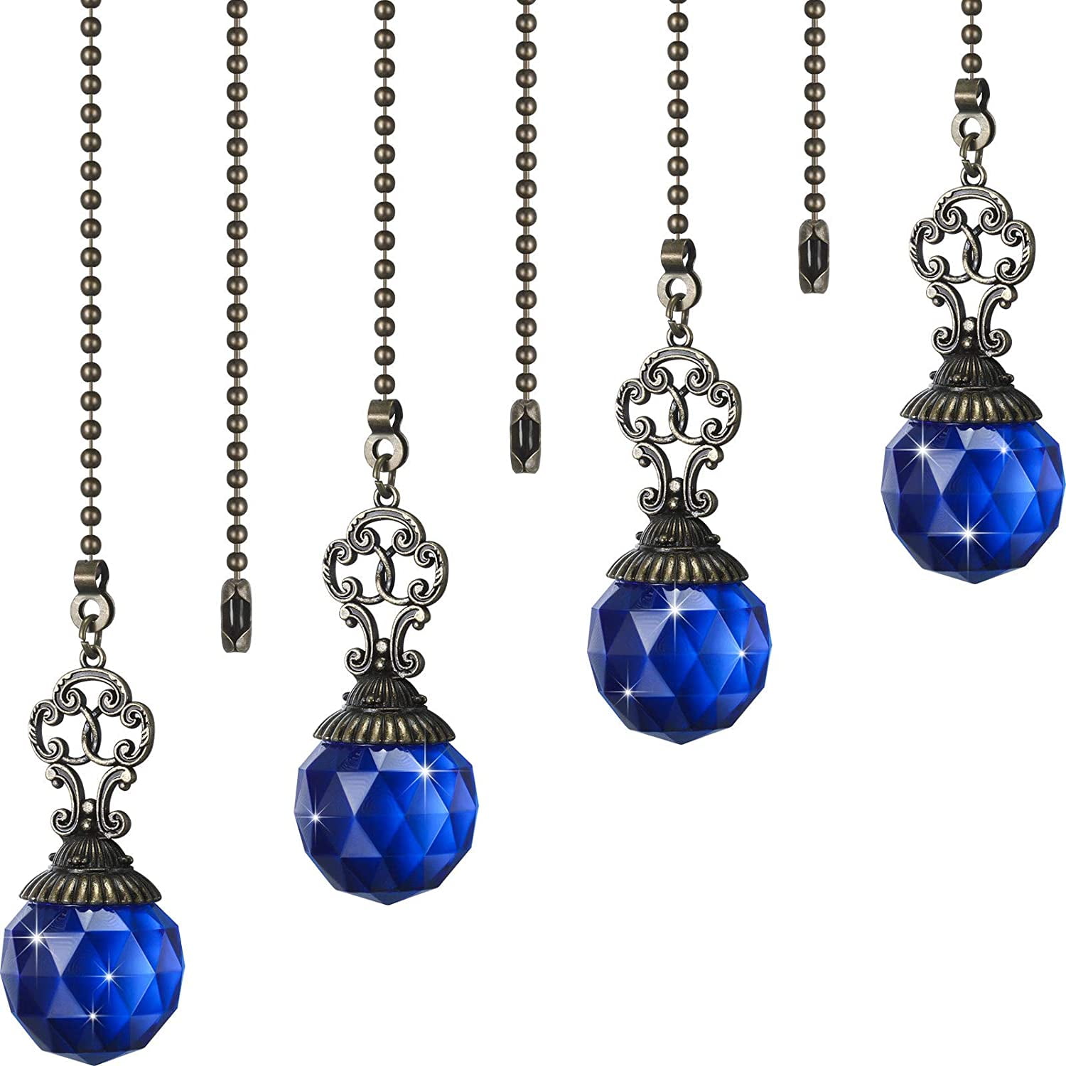 Ceiling Fan Pull Chains Crystal Light Fan Pull Chain Pendant with Ball 12 Inch Vintage Ceiling