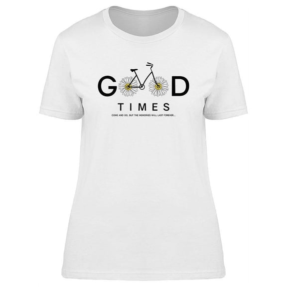 Daisy Bike Wheels And Slogan T-Shirt Women -Image by Shutterstock, Female Small