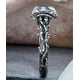 thumbnail image 2 of Anillo bohemio de media luna retro europeo y americano Anillo de compromiso de mujer de piedra lunar simple (talla L), 2 of 3