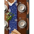 thumbnail image 5 of Table Runner Dresser Scarves Winter Christmas Garden Snowflake Xmas Tree Cotton Linen Burlap Table Cover Red Black Plaid Lattice Table Runners for Family Kitchen Dining Holiday Party Banquet Decor, 5 of 5