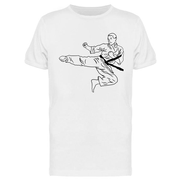 Karate Kick Training  T-Shirt Men -Image by Shutterstock, Male Large