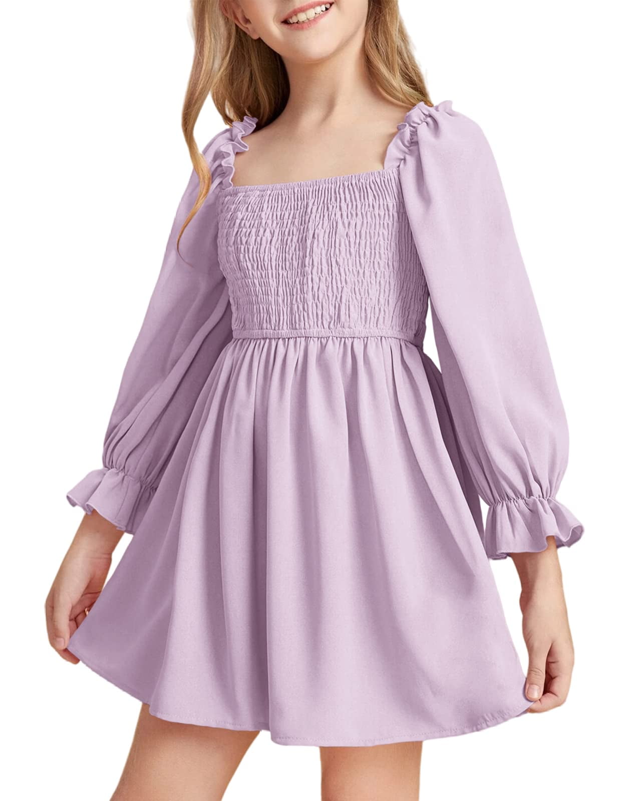 Sherrylily Summer Little Girls Kids Chiffon Ruffle Mini Dresses Short