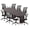 10 ft. Mahogany, variant on GOF 6 ft. Walnut Conference Table with 4 Ergonomic Chairs(G10705B) Modern Office Desk Set