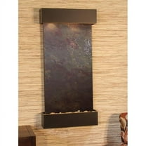 Adagio Whispering Creek Blackened Copper Multicolor Featherstone Wall Fountain