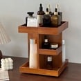thumbnail image 3 of Stylish Wood Makeup Organizers Box with Multiple Compartments for Accessories, 3 of 9