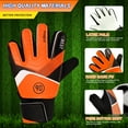 thumbnail image 4 of Jokapy Youth Goalkeeper Gloves, Anti-Slip Soccer Goalie Gloves for Kids, Orange, 4 of 10