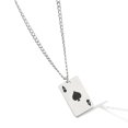 thumbnail image 3 of Colgante de cartas de juego de acero inoxidable para hombre, collar de Hip Hop, joyería de Barajas de juego de la fortuna del Casino, regalo de Kpop de Corea, 3 of 4