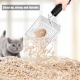 thumbnail image 6 of Stainless Steel Cat Litter Scoop with Ergonomic Silicone Handle & Hook for Easy Storage, Durable & Comfortable Design(Silver), 6 of 7
