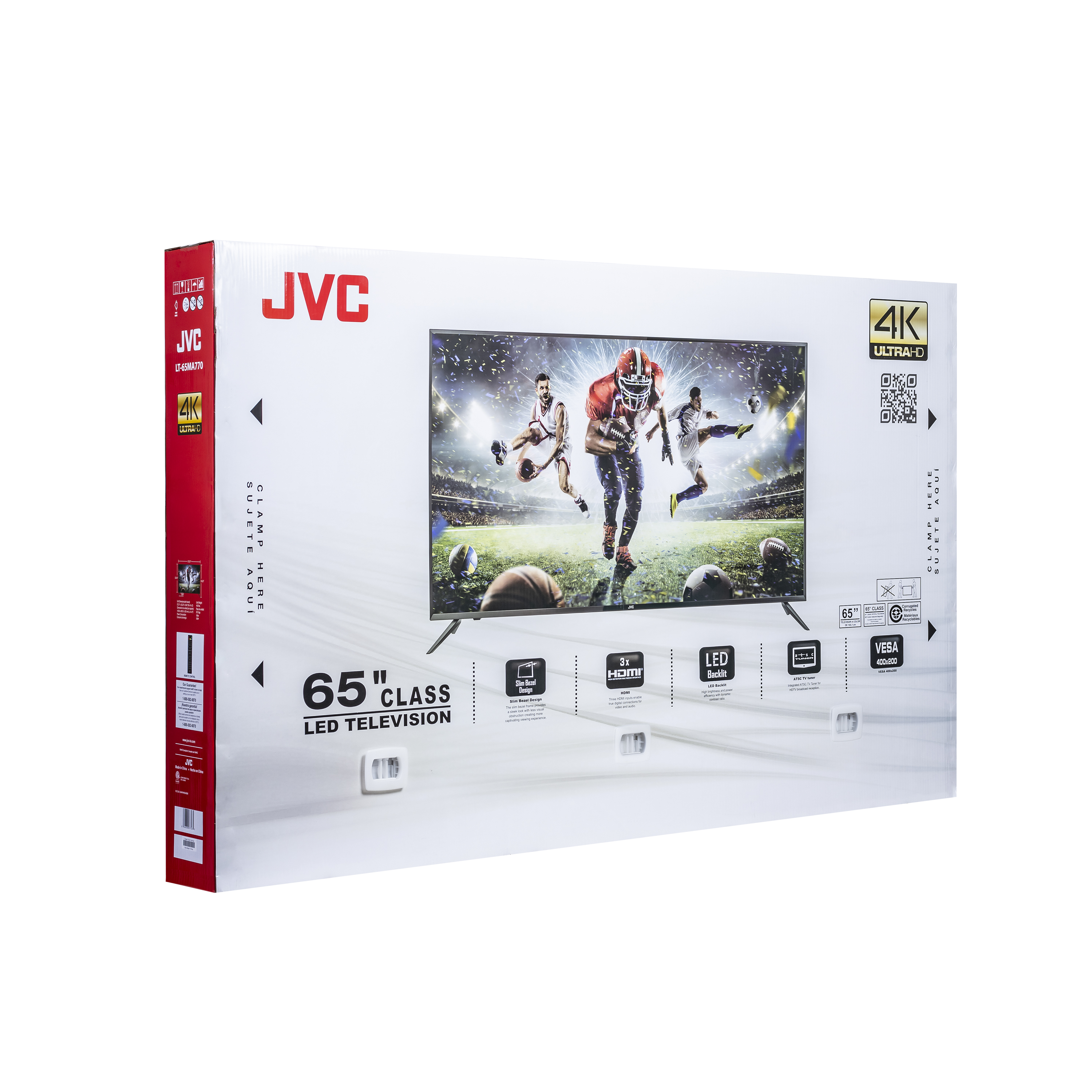 JVC 65" Class 4K Ultra HD (2160p) HDR Smart LED TV with Built-in Chromecast (LT-65MA875) - image 6 of 8