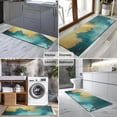 thumbnail image 2 of Teal Marble Gold Abstract Pattern Kitchen Rug Mat,Kitchen Runner Rugs Non Skid Washable,Decorative Kitchen Floor Mats for Kitchen,Sink,Laundry,17"X47", 2 of 5