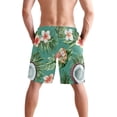 thumbnail image 2 of joogoo Men's Swim Trunks Tropical Coconut Leaves Beach Shorts with Pockets XL, 2 of 6