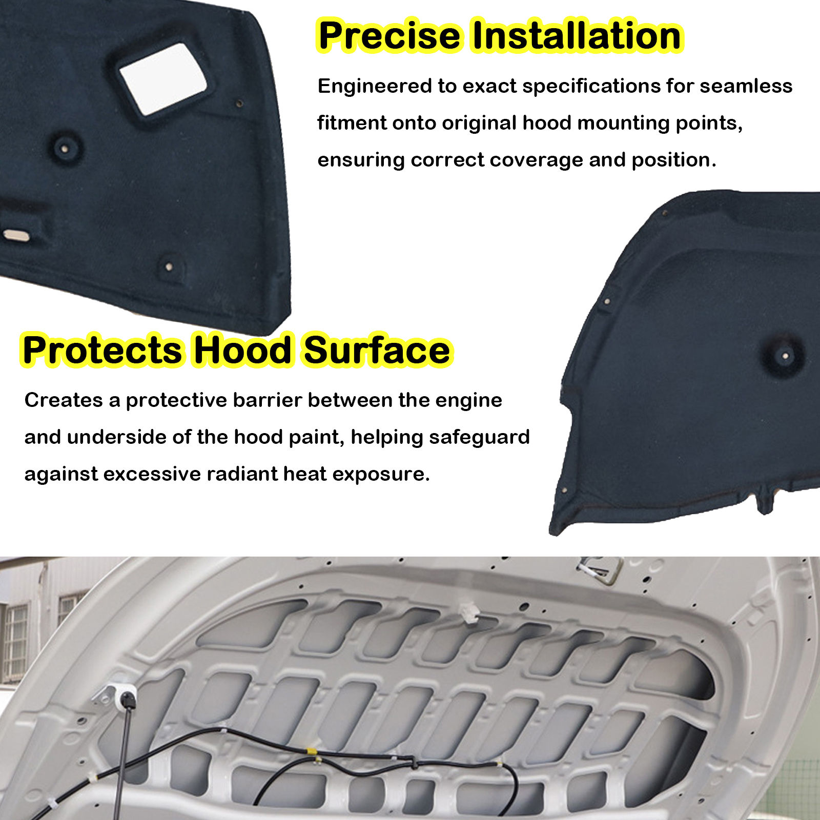 Car Hood Cover Sound Insulation Cotton For Nissan Altima 2013-2018, Front Trunk Lid Heat Insulation Mat Car Interior Accessories
