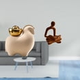 thumbnail image 2 of Estatua de pensador abstracto humano en miniatura, animal, decoración de mesa, decoración creativa para el hogar, figura Fengshui, colección de arte v, 2 of 8